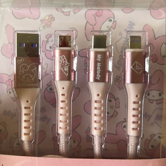 Sanrio My Melody USB Cell Charger Set - Picture 2 of 8